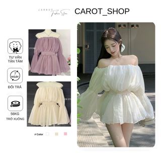 Jum trễ vai tay phồng chất tơ mềm mại siêu xinh by CarrotStore