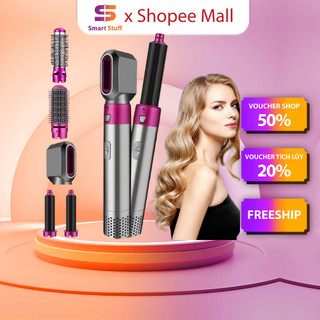 Máy Sấy Tóc Smart Gadgets Đa Năng 5 In 1 Kiêm Máy Làm Tóc, Uốn, Duỗi, Làm Xoăn Tự Động Không Hư Hại Tóc New