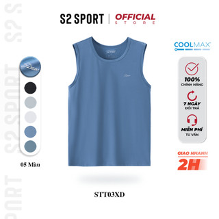 Áo thun ba lỗ nam thể thao S2 SPORT tanktop nam trơn vải thun lạnh COOLMAX thông hơi co giãn 