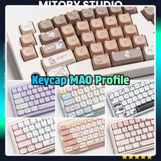 Keycap MAO Naughty Kitten nút bấm bàn phím cơ Mitoby Studio Keycap PBT Cheese Cat Rabbit
