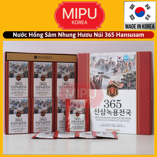 (Date 1/2027) Nước Hồng Sâm Nhung Hươu Núi 365 HANSUSAM Hàn Quốc Hộp 30 gói x 50ml