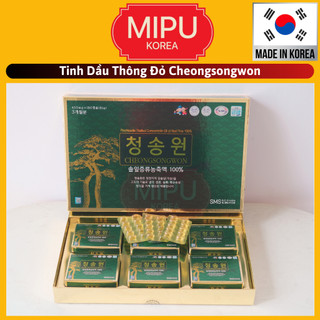 (Date 8/2026) Tinh Dầu Thông Đỏ Hộp Xanh Samsung CheongSongWon 180 viên