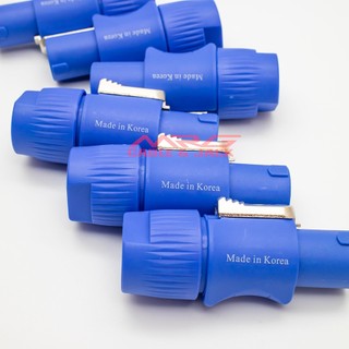 Giắc Cắm Loa Speakon Korea Màu Xanh, giá bán 1 chiếc, dùng kết nối loa có cổng jack speakon.