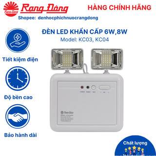 Đèn led rạng đông, đèn chiếu sáng khẩn cấp, đèn sự cố kc03/8w và kc04/6w
