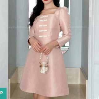 thanhly | pass | Váy tafta hồng