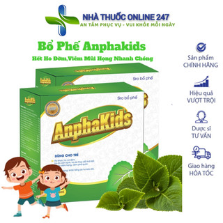 Siro ho bổ phế anphakids, giảm ho, giảm đờm, giảm đau rát họng, khản tiếng