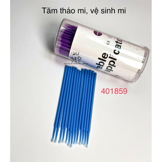 tăm tháo mi , tăm bông vệ sinh mi 100 cây (dụng cụ nối mi)
