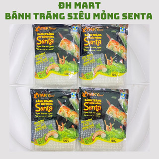 120G Bánh Tráng Vuông Siêu Mỏng Senta - Mỏng, Dai Tự Nhiên, Không Cần Nhúng Nước