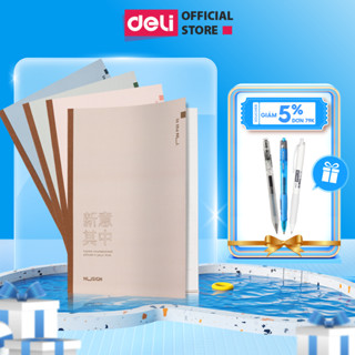 Tập Vở Ghi Chép Dán Gáy Nusign Pastel A5/B5 Deli - Kẻ Ngang 80 trang Chống Lóa - Sổ Tay Planner, Tập Vở Học Sinh
