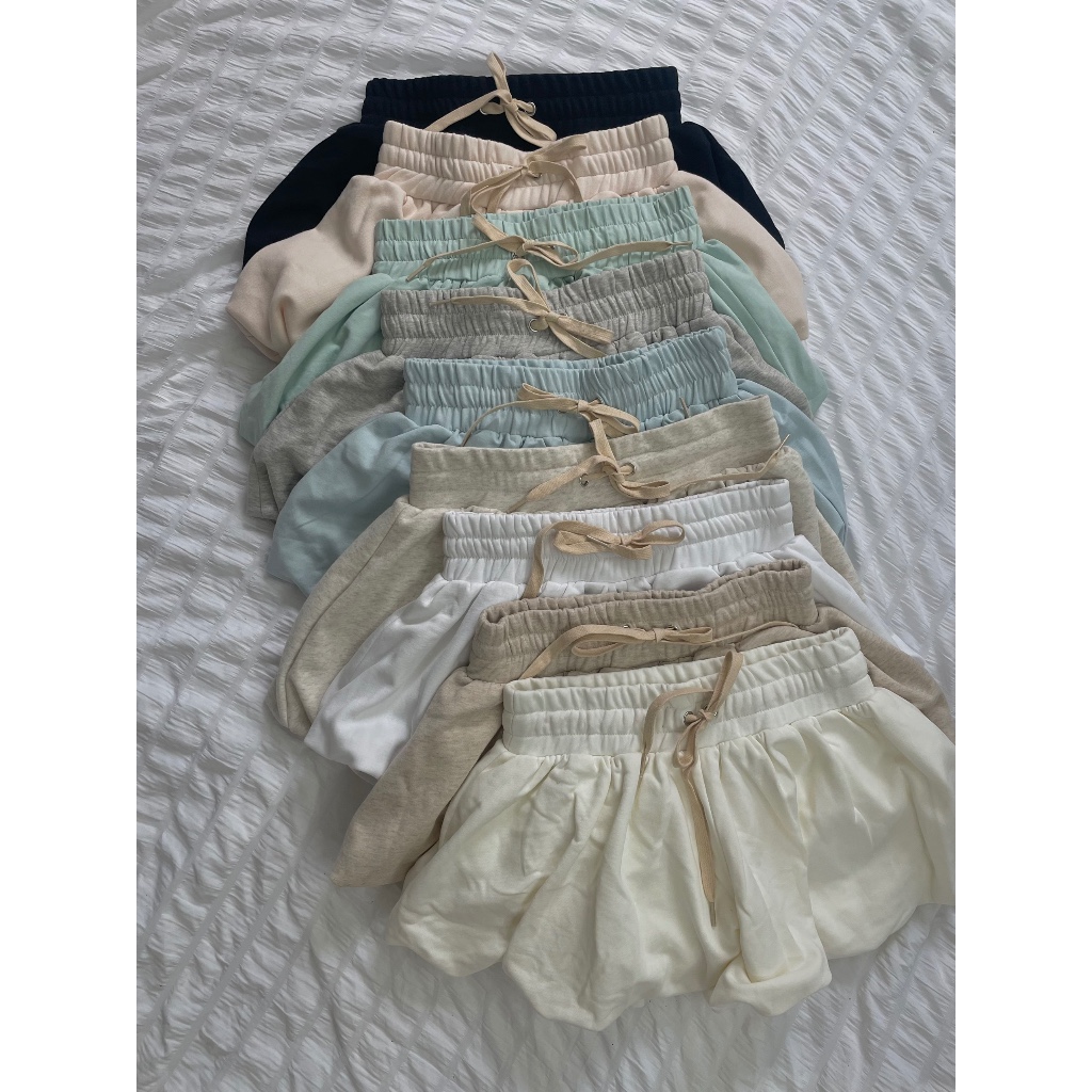 Cleline short| Quần bí siêu xinh, lưng chun vải mềm mịn, quần ống rộng, 2 lớp| không có túi | BigBuy360 - bigbuy360.vn