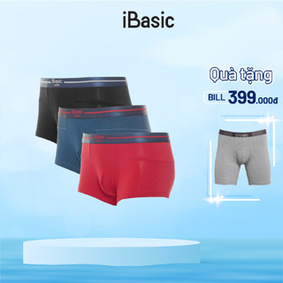 Combo 3 quần lót nam trunk cotton USA iBasic PANM056