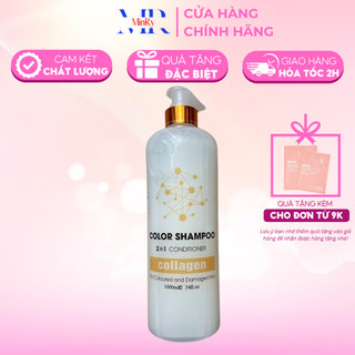 DẦU GỘI GIỮ MÀU COLLAGEN NANO PLUS ALGO 1000ml | Làm tóc sáng bóng mềm mại | HAIRSHOP MINRY