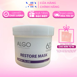 Mặt nạ hấp dầu dưỡng tóc Algo siêu phục hồi tóc collagen 60s nano plus hủ 500ml dành cho tóc chẻ ngọn | HAIRSHOP MINRY
