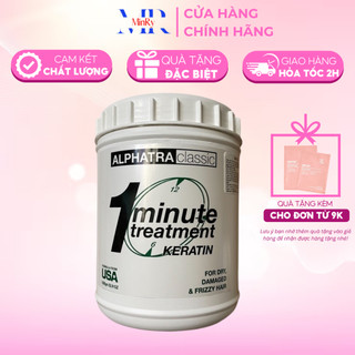 Kem ủ 1 phút Alphatra One Minute Treatment 1500ml, thơm lâu, mềm mượt, dưỡng ẩm, giúp tóc mượt mà | HAIRSHOP MINRY