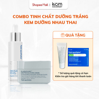 Combo dưỡng da dưỡng ẩm Tinh chất dưỡng trắng Hydroxygen Radiance và Kem dưỡng da nhau thai Feld Apotheke