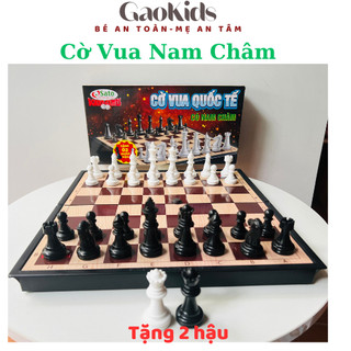 Bộ cờ vua cao cấp có nam châm - bàn cờ vua quốc tế 31x31cm sato