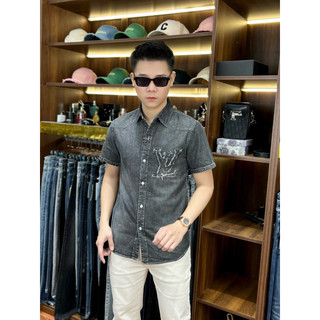 Áo sơ mi bò nam hoạ tiết.khách mua hàng chọn màu và size áo i.b z.l shop 0.3.8.2.6.7.5.5.7.7