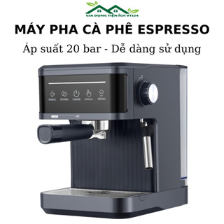 Máy pha cà phê chuẩn vị espresso pha tự động chế độ chọn 1 ly và 2 ly dành cho gia đình văn phòng