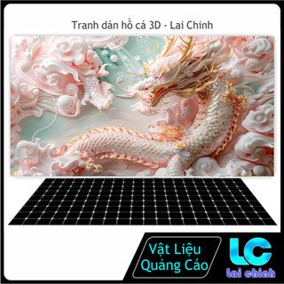 Tranh dán hồ cá 3d decal có sẵn keo, tranh dán bể cá thủy sinh, bể cá rồng