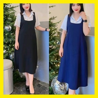 Đầm Bầu Công Sở - Váy bầu yếm thời trang-không kèm áo