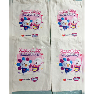 Túi Canvas Happy Bobby có cúc bấm ở miệng túi