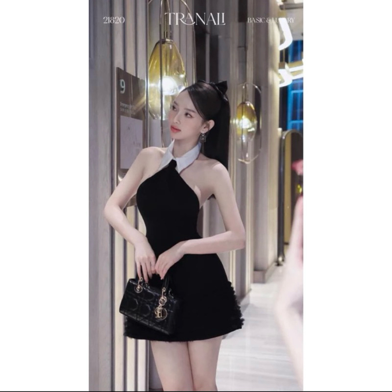 Đầm dự tiệc cổ sơ mi quyến rũ