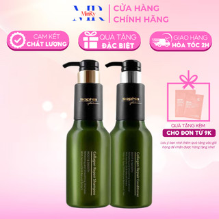 Cặp gội xả phục hồi tóc hư tổn Sophia Collagen Platinum 500mlx2 bảo vệ tóc, phục hồi tóc yếu hiệu quả | HAIRSHOP MINRY