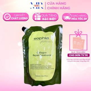 Kem hấp phục hồi tóc Collagen Sophia Repair Treatment Platinum 1500ml phục hồi tóc khô sơ hư tổn | HAIRSHOP MINRY