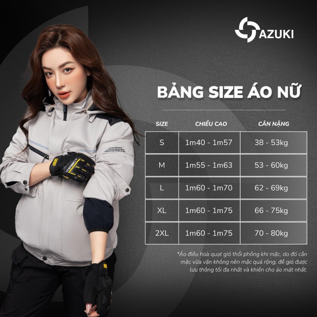 Áo lẻ không kèm phụ kiện - Áo điều hoà AZUKI mẫu mới nhất 2024