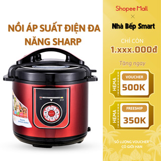 Nồi áp suất, Nồi áp suất điện đa năng Sharp 6L, Xuất xứ Thái Lan, Bảo hành 12 tháng, Công Suất 1000W