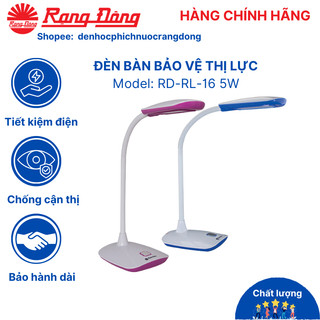Đèn học Rạng Đông, đèn bàn led chống cận, để bàn học, làm việc bảo vệ thị lực RD-RL-16 5W