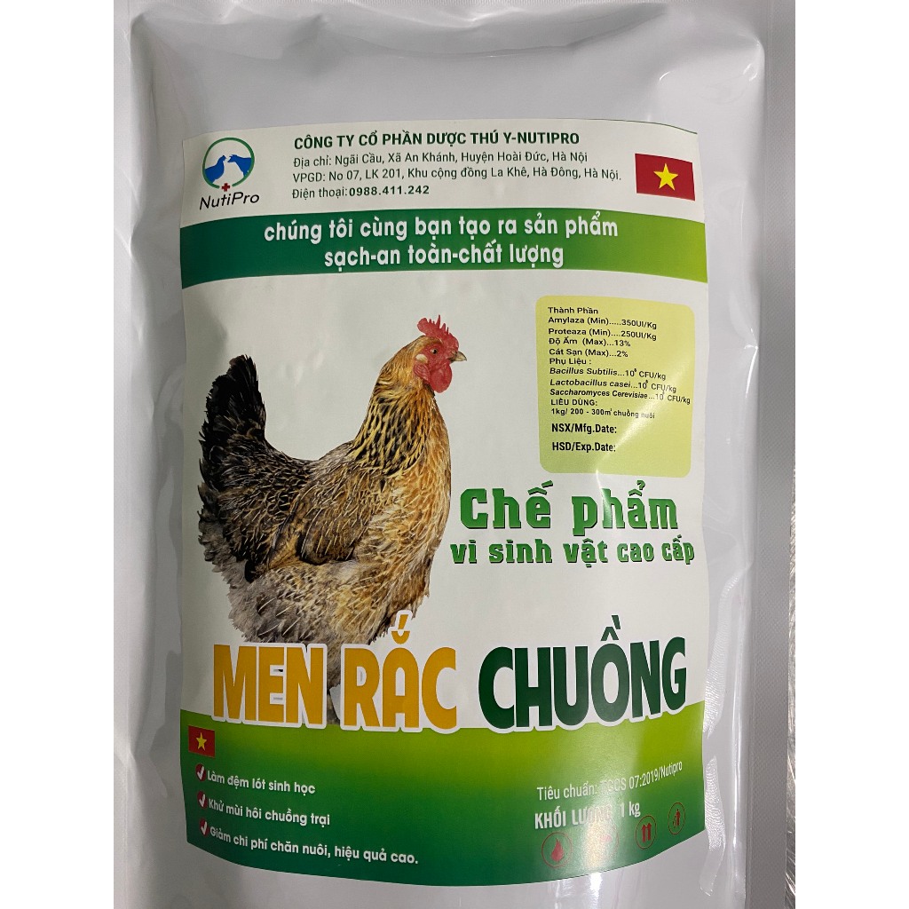 MEN RẮC CHUỒNG KHỬ MÙI HÔI(Gà thả vườn+ Gà chọi+Gà lồng)-BỔ SUNG BỘT THẢO MỘC ĐUỔI CÔN TRÙNG ( 1 kg dùng 200-250 m2)