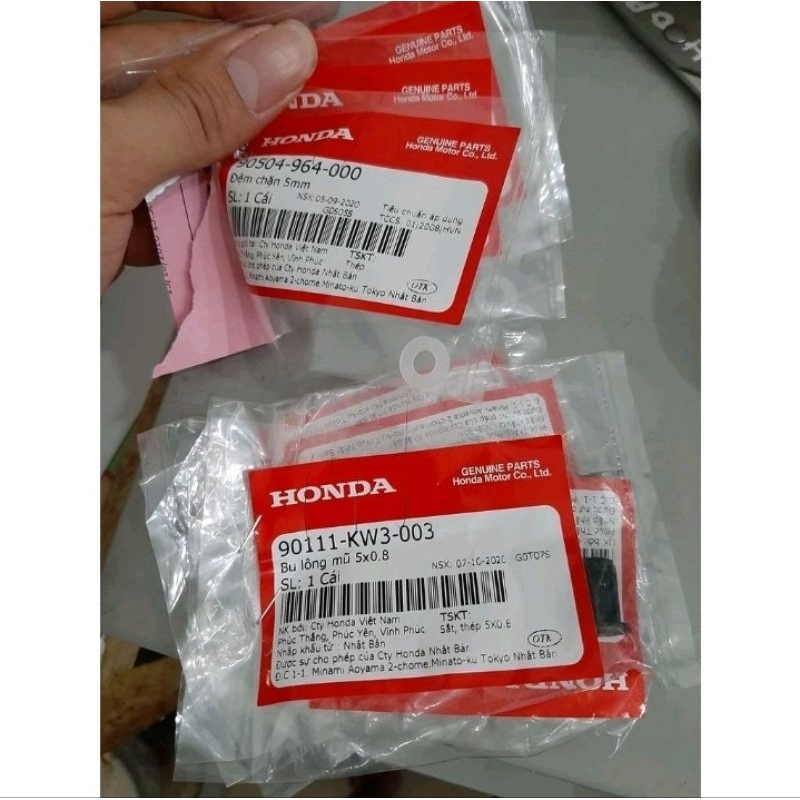 bu lông mũ và đệm chặn mão đầu winner x chính hiệu honda