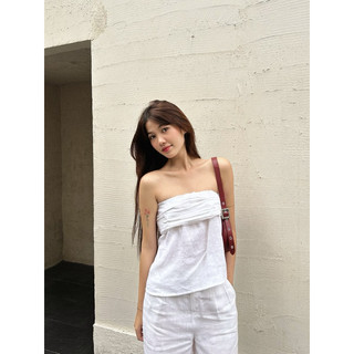 𝐊𝐢𝐞𝐫𝐚 𝐓𝐨𝐩 - áo ống nhún ngực linen tưng cao cấp