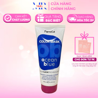 Mặt nạ ủ dưỡng bổ sung hạt màu xanh dương  Fanola Ocean Blue Color Mask 200ml, tăng cường màu sắc | HAIRSHOP MINRY