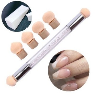 Mút dặm omber nail, cọ dặm ombre cán đá 2 đầu mút Cheap nail