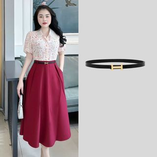Thắt lưng nữ đai váy áo phụ kiện thời trang, dây nịt nữ Thắt lưng da PU dùng cho quần áo váy P02