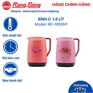 Bình giữ nhiệt Rạng Đông 1,8 lít, bình thủy giữ nhiệt đựng nước, pha trà, cafe RD1800N1.T