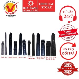 Dây đồng hồ da đà điểu nhiều size màu đen HP8401-09-17-35-44-53