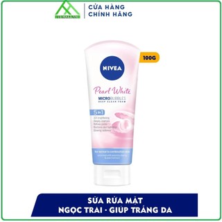 Sữa Rửa Mặt Nivea Pearl White Giúp Trắng Da Ngọc Trai 100ml