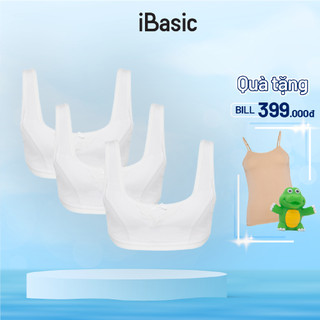 Combo 3 áo ngực học sinh cotton tròng cổ iBasic BRAT003