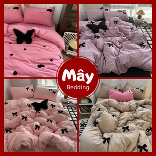Bộ chăn ga gối Cotton đũi MÂY BEDDING - Bo chun theo yêu cầu - Đủ kích thước nệm
