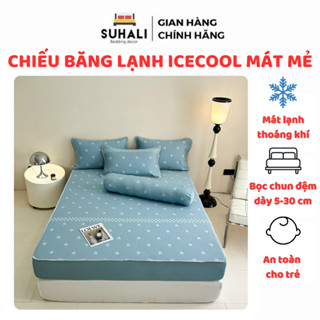 Chiếu băng lạnh bọc chun, ICE COOL LATEX chiếu điều hoà mát lạnh chun bọc kèm vỏ ôm Suhali
