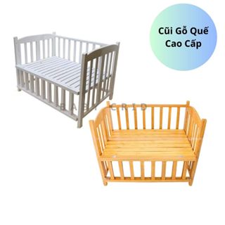 Nôi cũi cho em bé BABYCRID - 3 chế độ, thiết kế gấp gọn tiện cho mẹ và bé, dùng cho bé từ 0 - 5 tuổi, chất liệu gỗ Quế