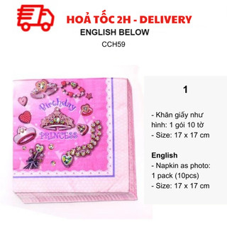Khăn Giấy Nhiều Mẫu Cho Bé, Sinh Nhật, Tiệc Tùng - Napkin Multiple Designs For Kid, Birthday, Parties CCH59