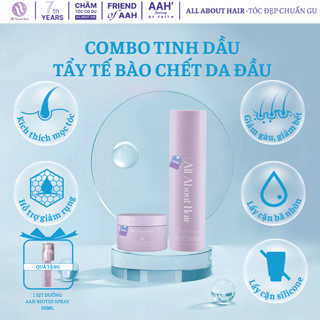  AAH Combo 2SP Tinh Dầu Ủ & Tẩy Tế Bào Chết - Oil Treatment & Scalp Scrub All About Hair