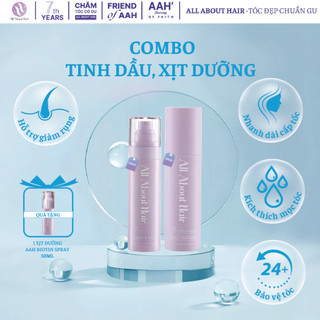  AAH Combo Kích Mọc Tóc Tinh dầu Ủ & Xịt Dưỡng - Oil Treatment & Spray All About Hair