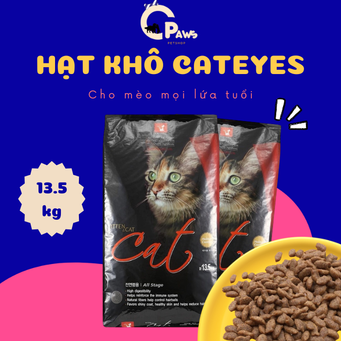 Hạt mèo Cateyes cho mèo 13.5kg - thức ăn dinh dưỡng cho mèo