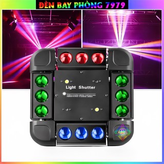 Đèn sân khấu moving 12 mắt vuông với thiết kế ma trận 3 chức năng hiệu ứng đa dạng dùng cho sân khấu