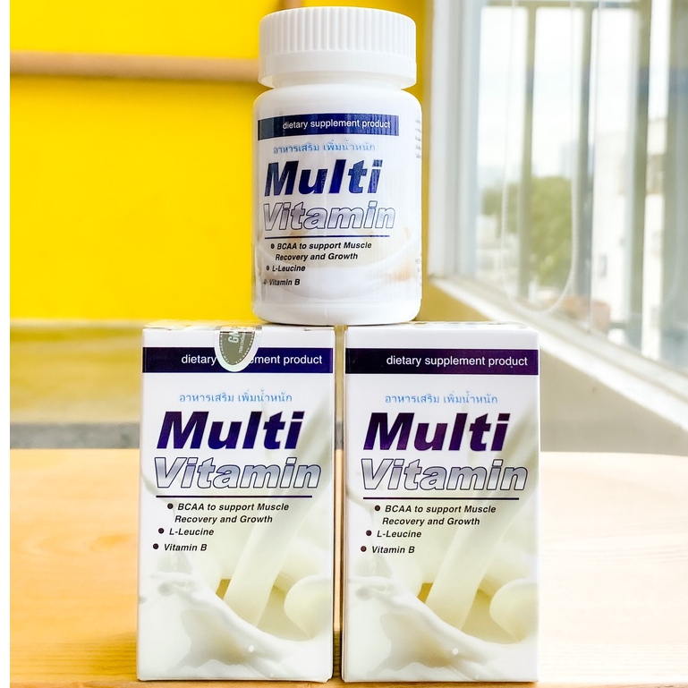 Tăng cân Multi Vitamin Thái Lan Nhập Khẩu Chính Hãng 30 viên hỗ trợ cải thiện cân nặng, ăn ngủ ngon,lên cân tự nhiên